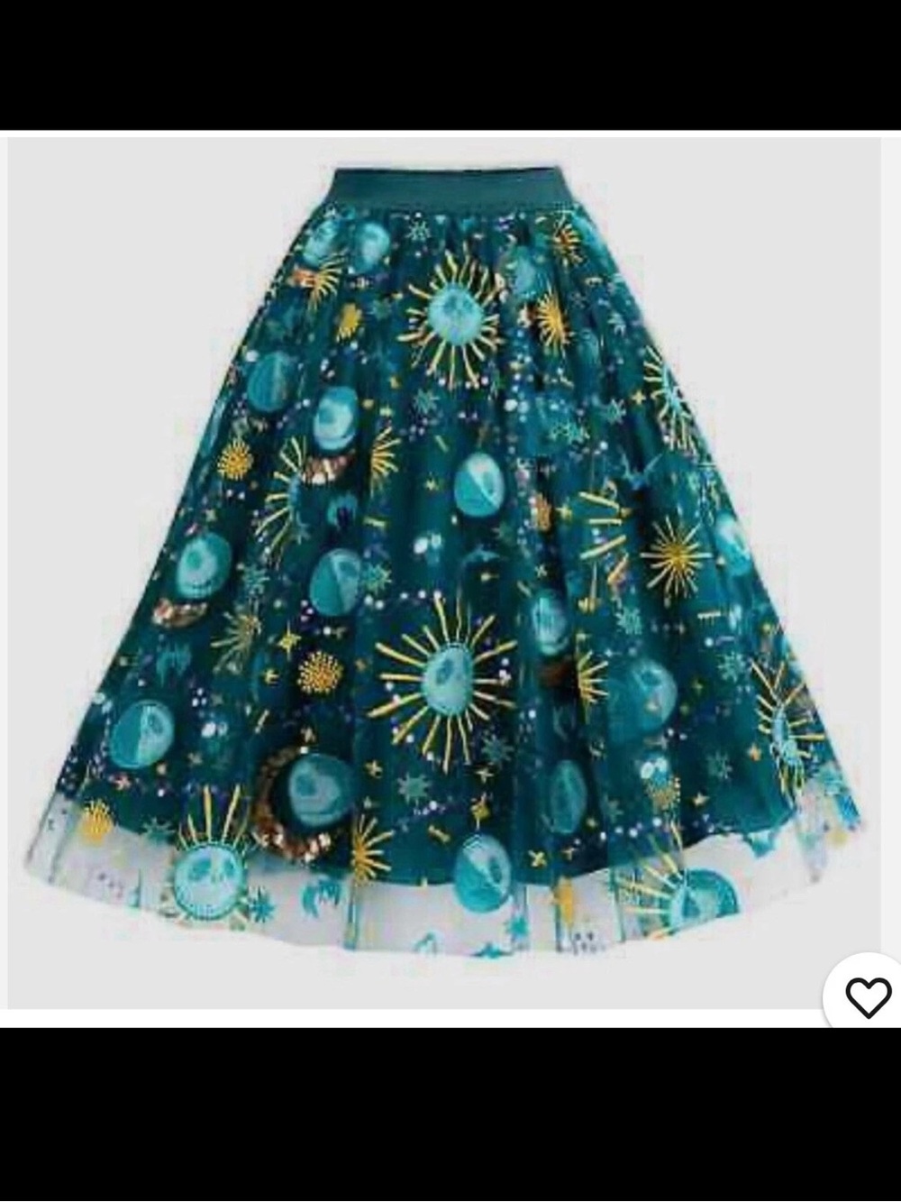 Disney Her Universe NEW Nightmare Before Christmas Skirt Sequin Embroidered